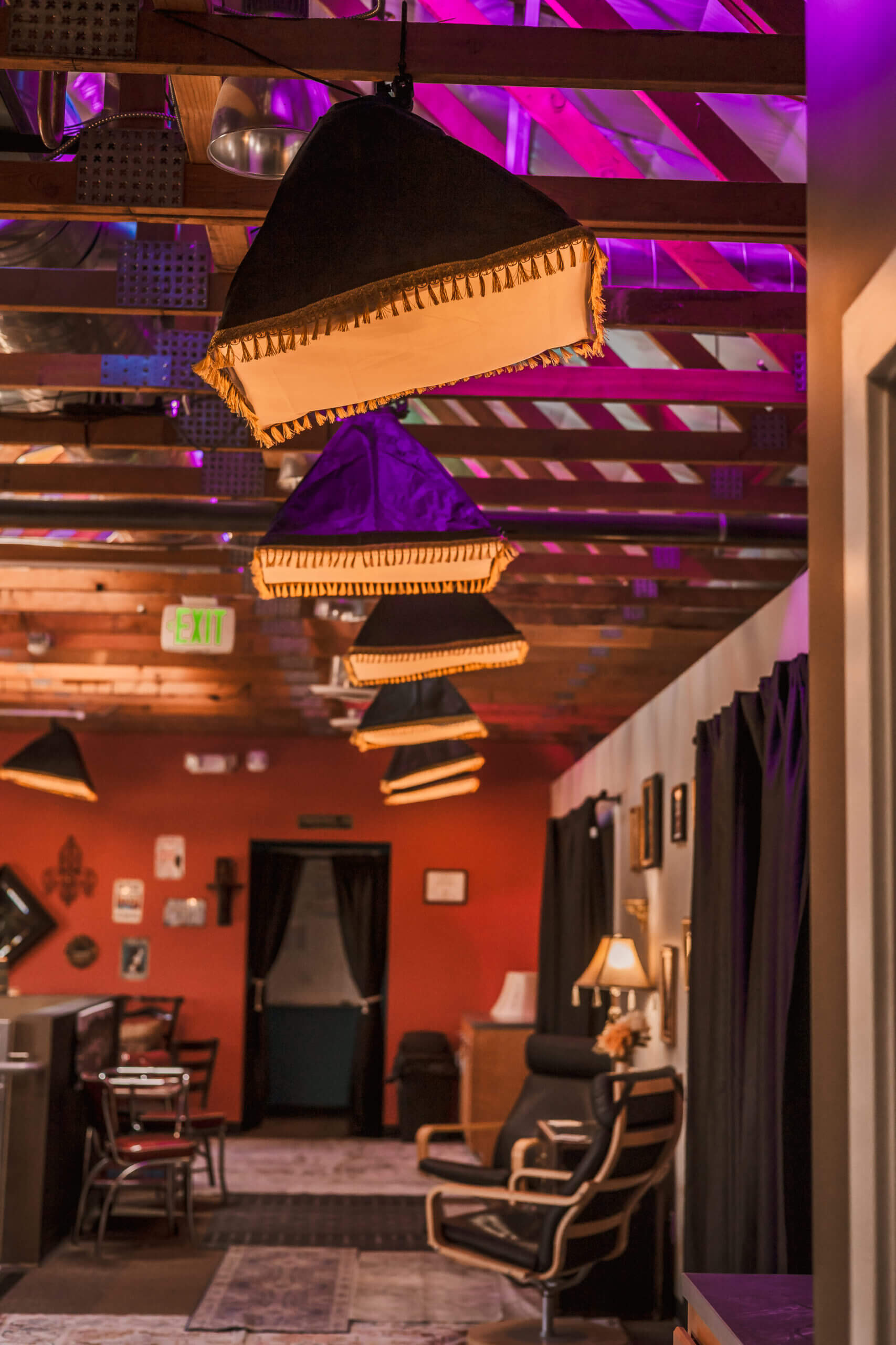 Photo showing the upstairs lounge area at The Intern, inside 726 Studios, Phoenix's only true BYOB Bar and Lounge